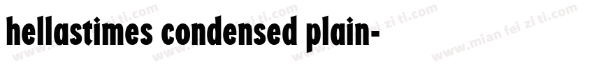 hellastimes condensed plain字体转换